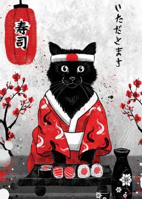 Sushi Cat - Ruby Art