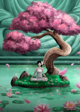 Meditation Sakura Lotus